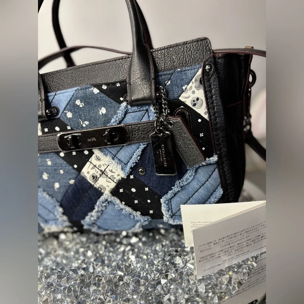 Coach 2016 Swagger 27 in Canyon Quilt Denim Satchel NWT - Picture 5 of 17